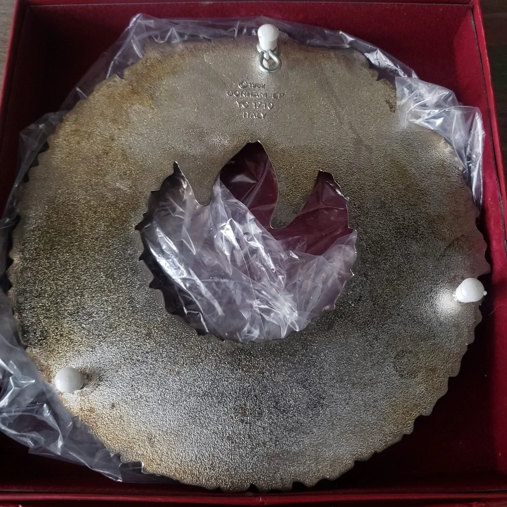 Gorham Electroplated Silver‎ Christmas Wreath 1982 Made In Italy